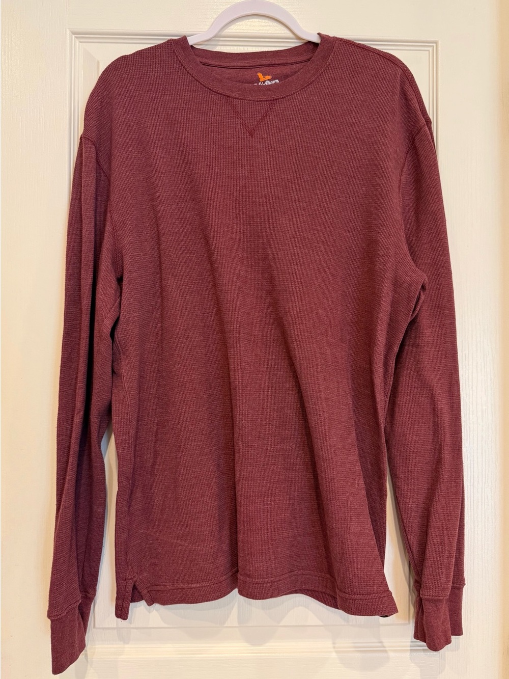 Men’s Field & Stream Maroon Waffle Knit Crewneck Sweater